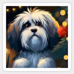 Cute Havanese Drawing Sticker